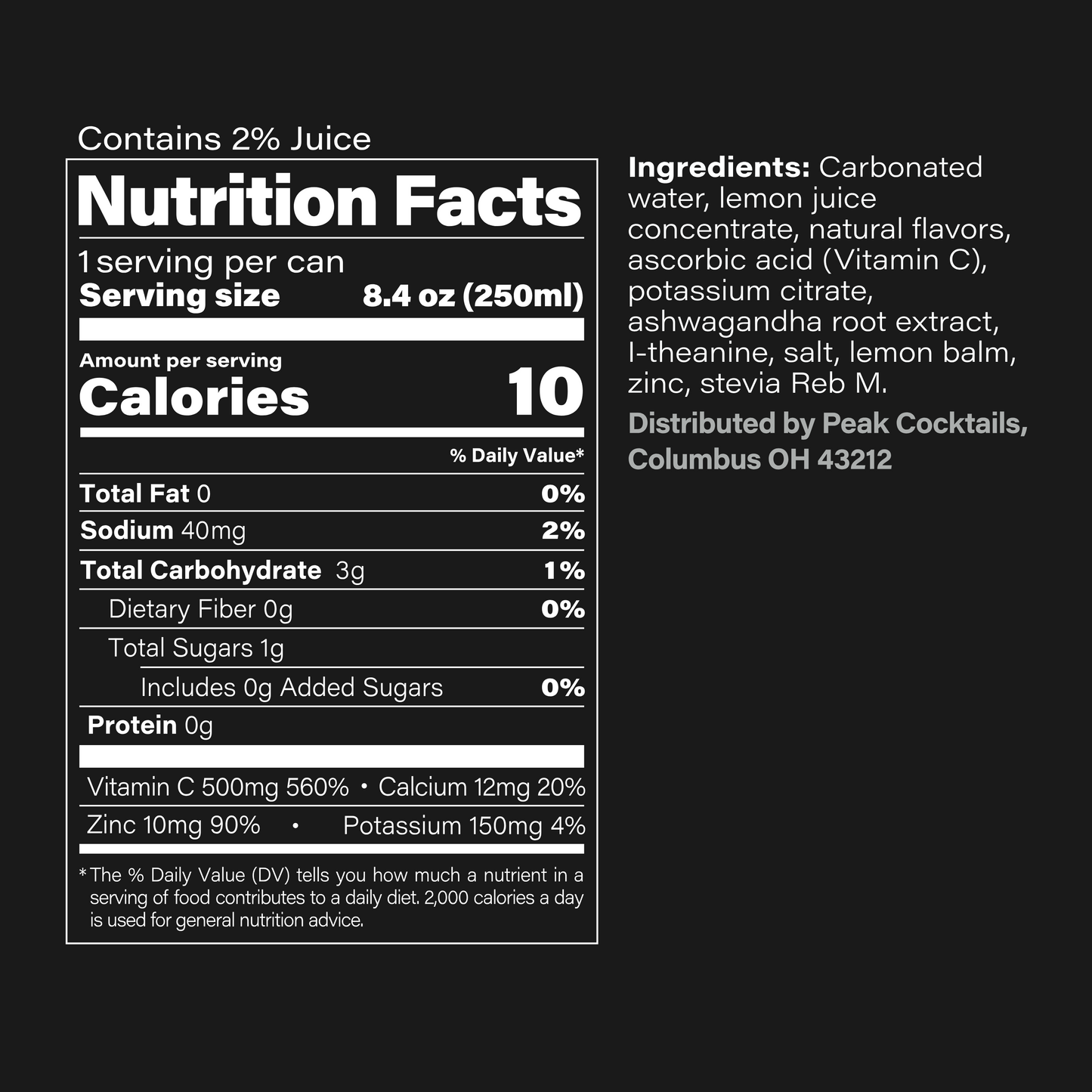 Lemon Juniper Fizz - Peak Cocktails